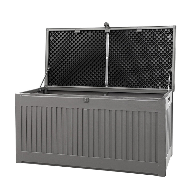 NNEDSZ Outdoor Storage Box Container Garden Toy Indoor Tool Chest Sheds 270L Dark Grey-0