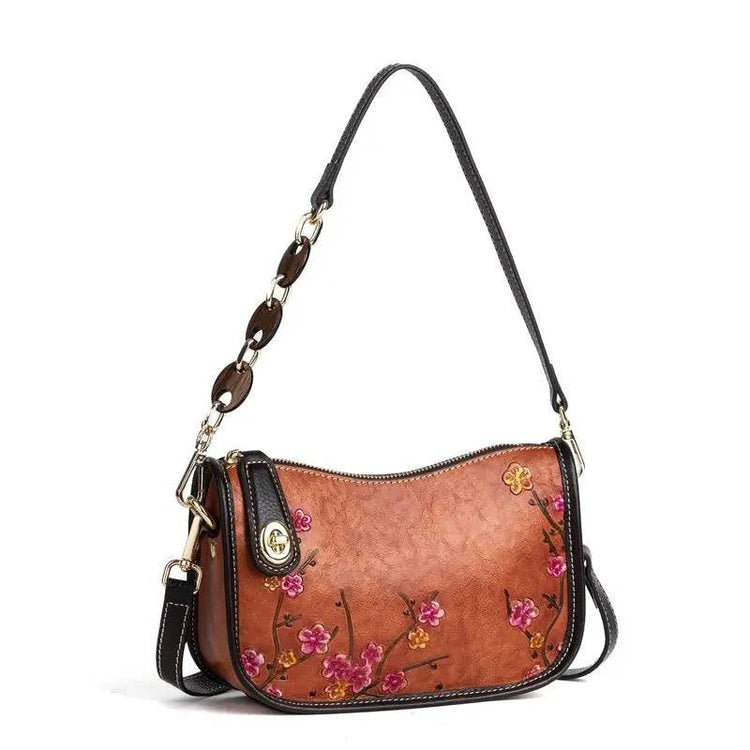 Rossie Viren Vintage Leather Hobo Underarm Shoulder Bag-3