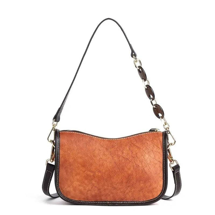 Rossie Viren Vintage Leather Hobo Underarm Shoulder Bag-4