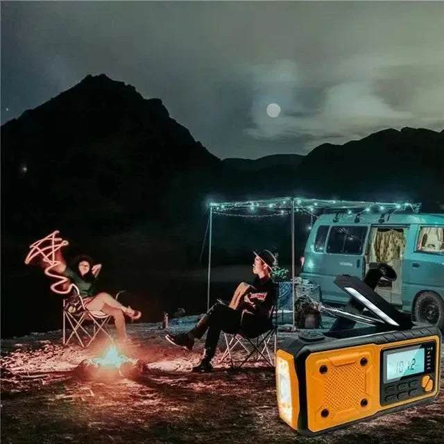 NNEOBA 5000mAh Solar Hand Crank Emergency Radio Yellow-3