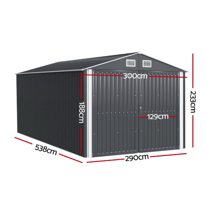 NNEDSZ Giantz Garden Shed Sheds Outdoor Storage 3x5.38M Tool Workshop House Shelter-1