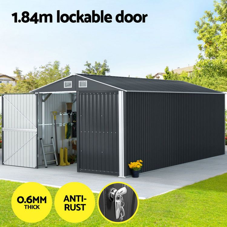NNEDSZ Giantz Garden Shed Sheds Outdoor Storage 3x5.38M Tool Workshop House Shelter-3