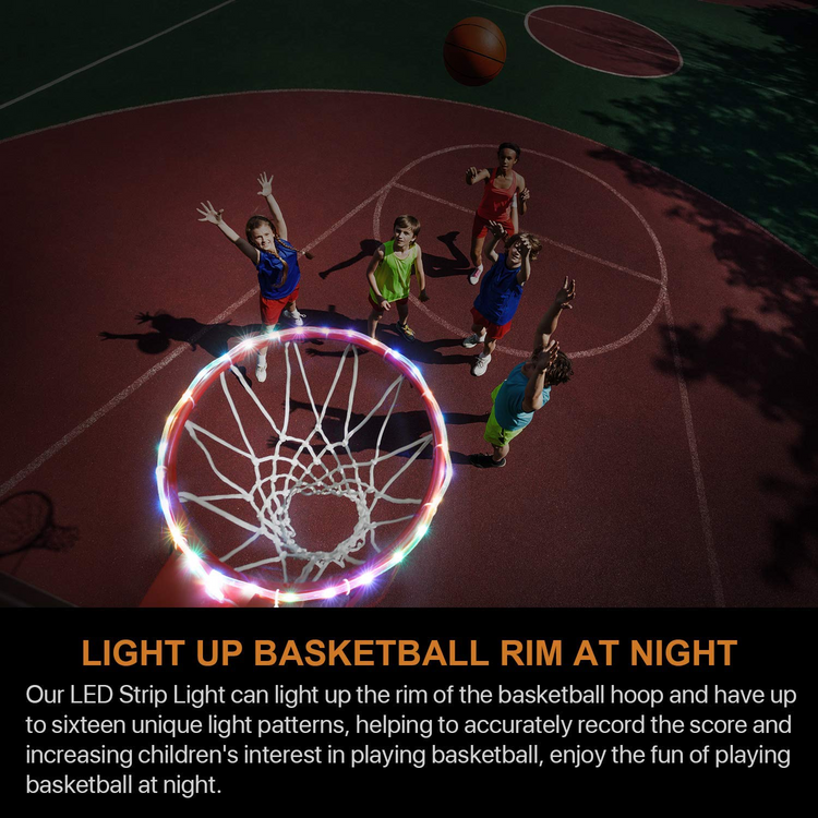 LED Basketball Hoop Lights, Remote Control 16 Color Good Gift-1