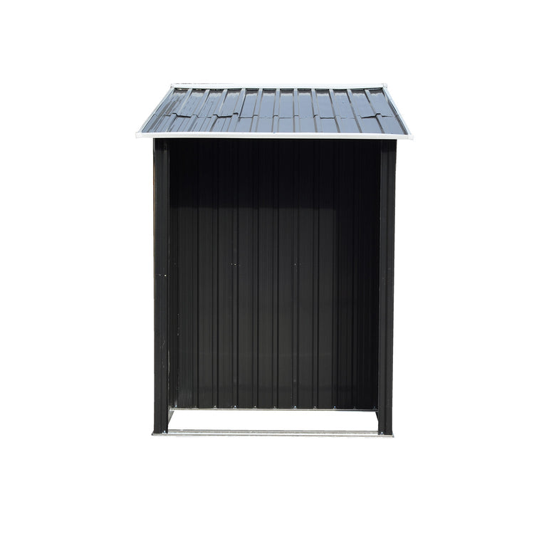 NNEDPE Garden Shed with Semi-Close Storage 4*8FT - Black-3