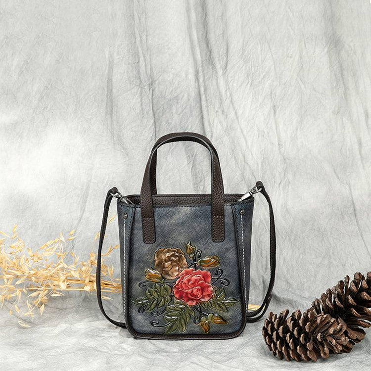 Leather Mini Tote Cross Body Bag-6