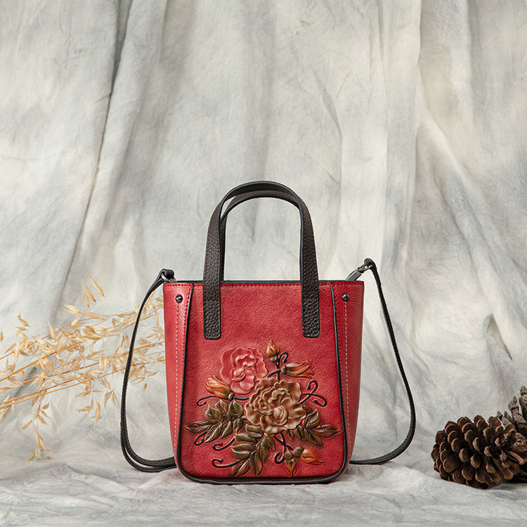 Leather Mini Tote Cross Body Bag-7