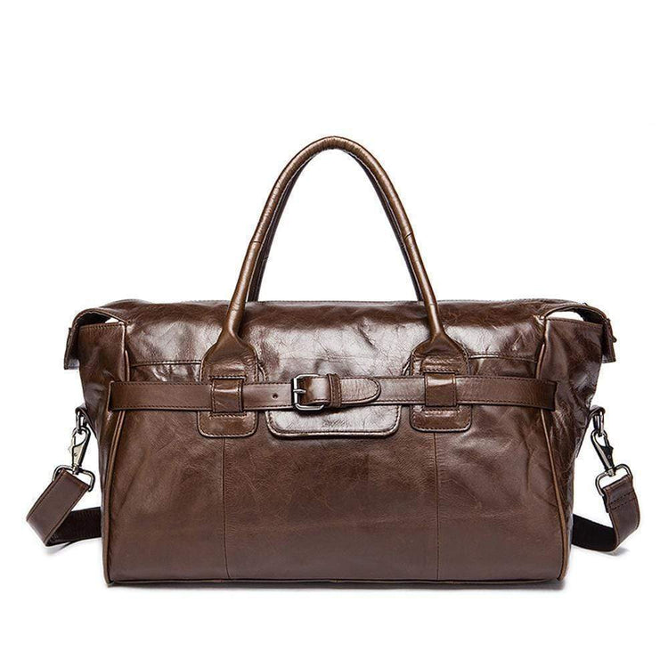 Rossie Viren Leather Duffle Travel Bag-3