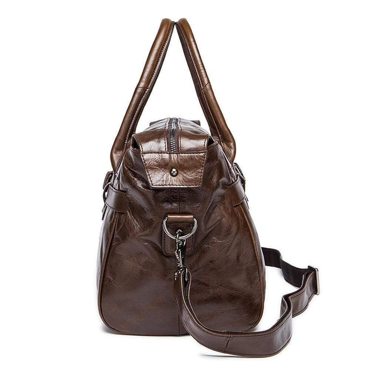 Rossie Viren Leather Duffle Travel Bag-2