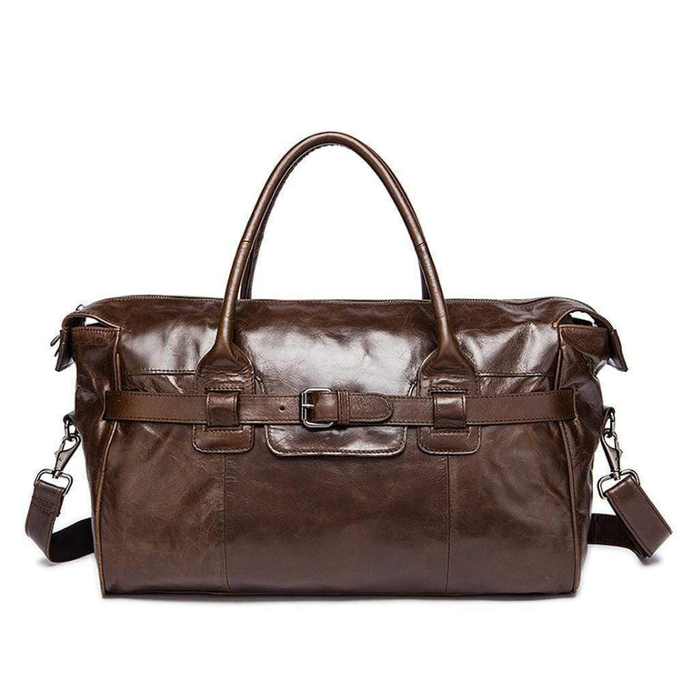 Rossie Viren Leather Duffle Travel Bag-0