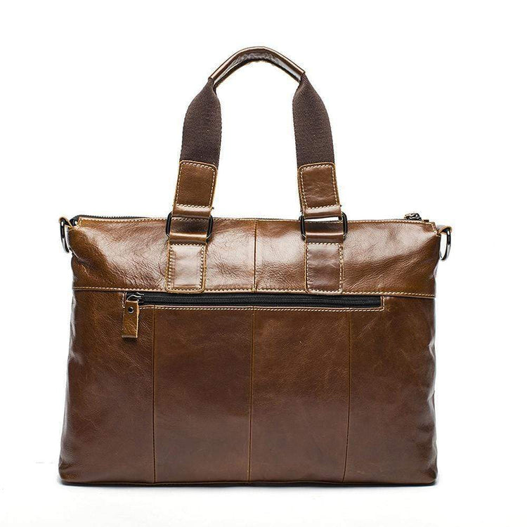 Rossie Viren Men's Bunished Vintage Leather Shoulder Top Handle Bags-2