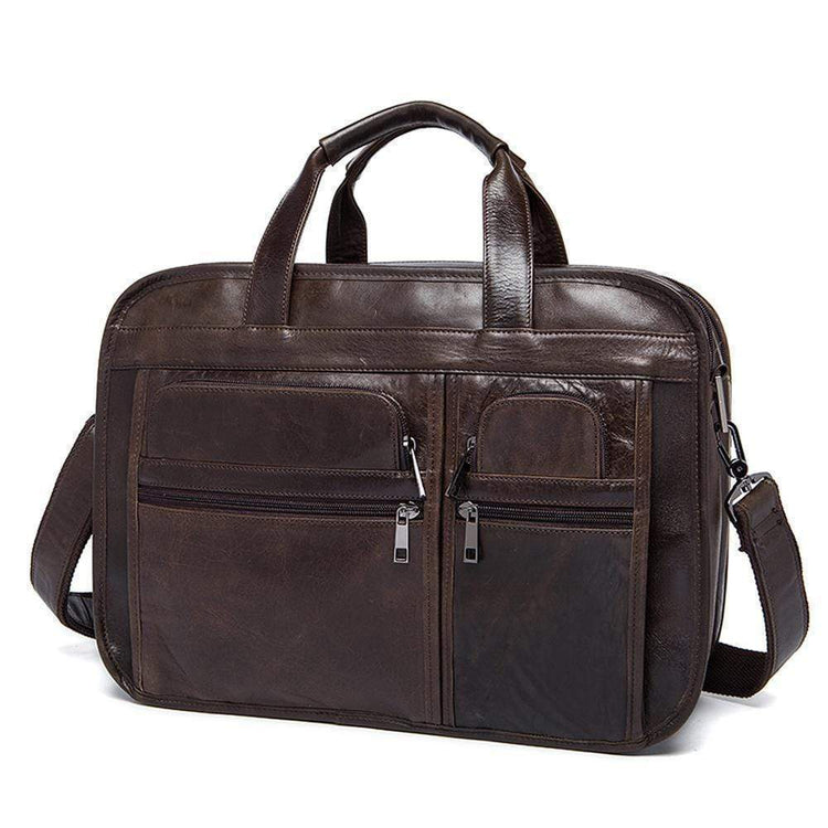 Rossie Viren Men's Casual Leather Briefcase-3