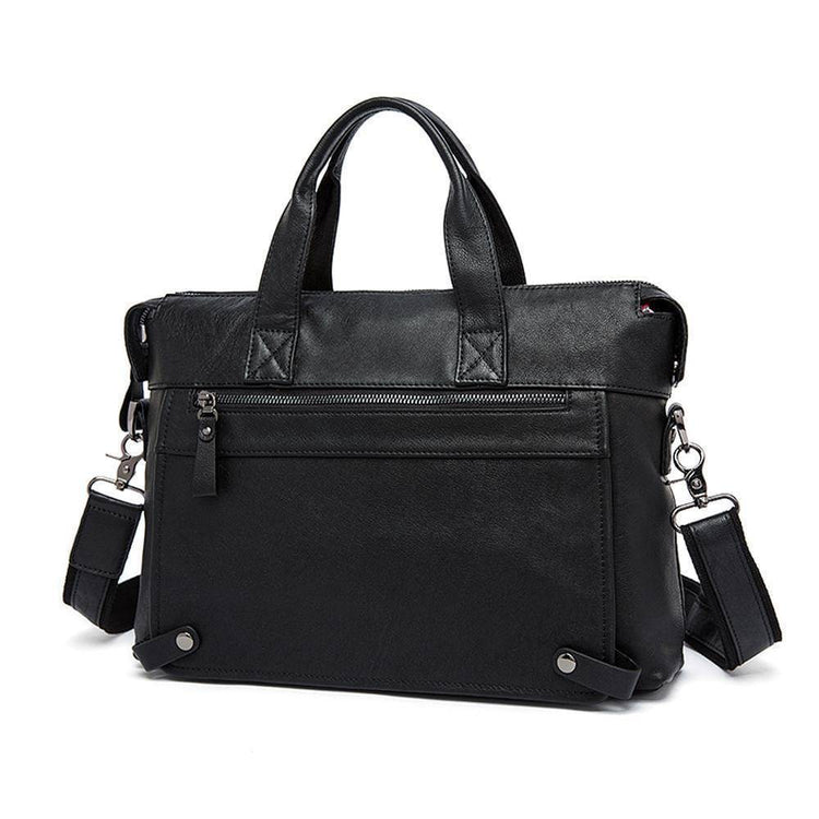 Rossie Viren Men's Classic 15" Men's Handmade Leather Briefcase Laptop Bag Messenger Shoulder Bag-1