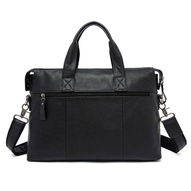 Rossie Viren Men's Classic 15" Men's Handmade Leather Briefcase Laptop Bag Messenger Shoulder Bag-3