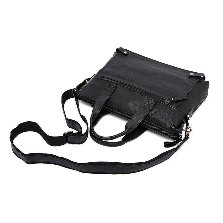 Rossie Viren Men's Classic 15" Men's Handmade Leather Briefcase Laptop Bag Messenger Shoulder Bag-4