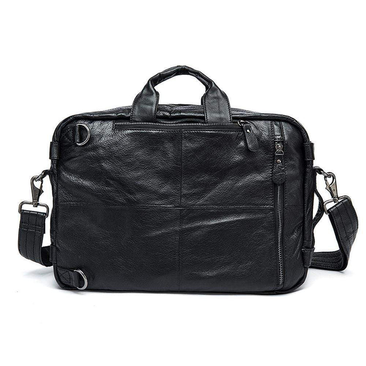 Rossie Viren Men's Dual Large Capacity Vintage Leather Briefcase-3