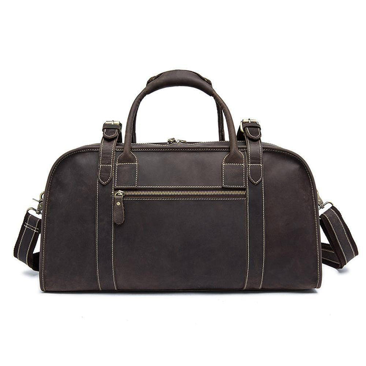 Rossie Viren Men's Large Capacity Leather Travel Bag-3