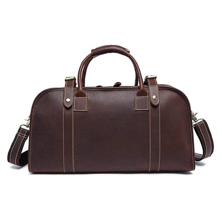 Rossie Viren Men's Large Capacity Leather Travel Bag-2