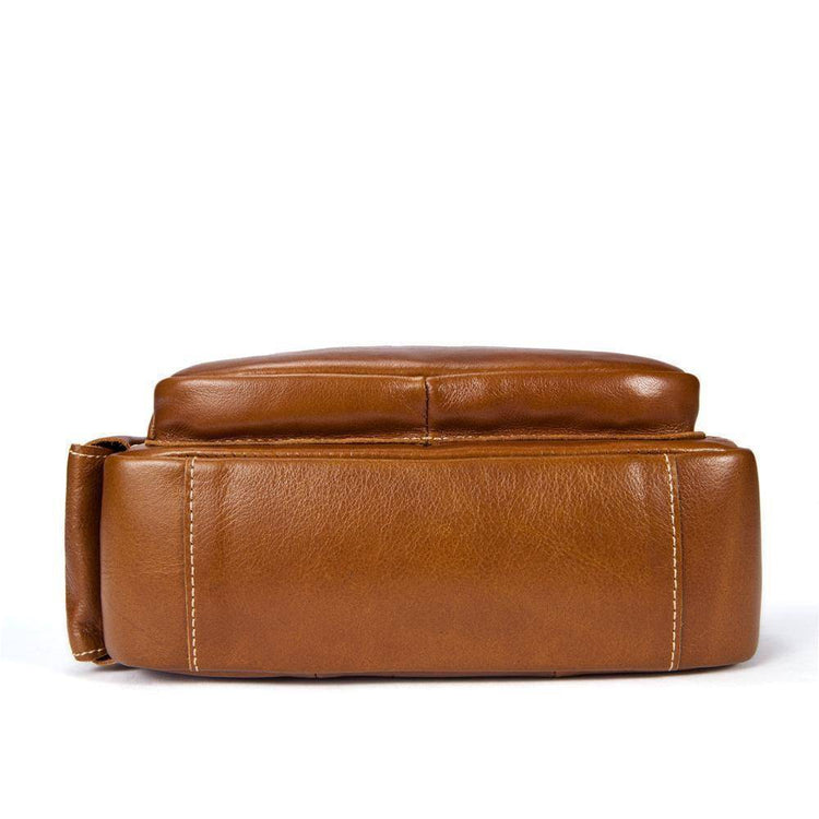 Rossie Viren Men's Leather Briefcase Vintage Messenger Crossbody Bag-4