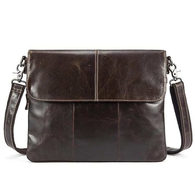 Rossie Viren Men's Medium Vintage Leather Messenger Bag-2