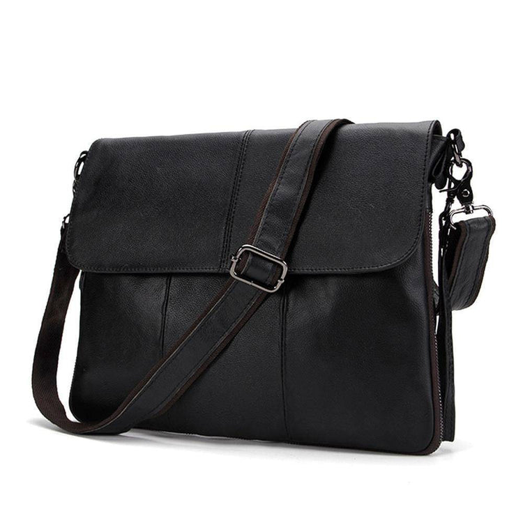 Rossie Viren Men's Medium Vintage Leather Messenger Bag-1
