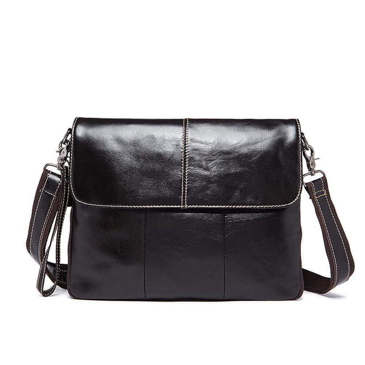 Rossie Viren Men's Medium Vintage Leather Messenger Bag-4