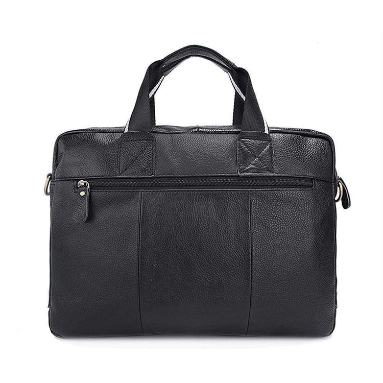 Rossie Viren Men's Pebbled Leather Briefcase For Men-4