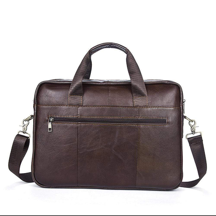 Rossie Viren Pebbled Leather Soft Business Briefcase For Men-3
