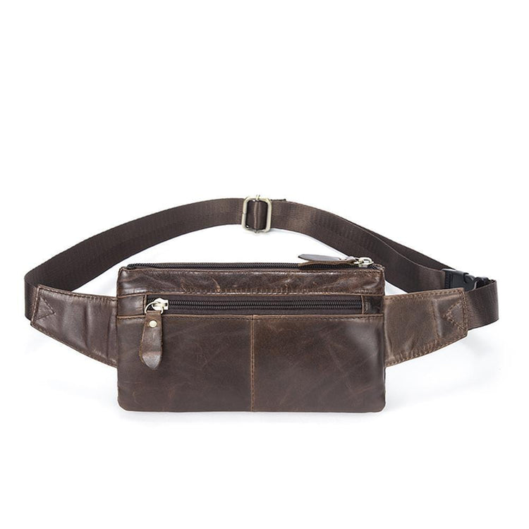 Rossie Viren Vintage Calfskin Leather Waist Bag,Fanny Pack,Belt Bag-2