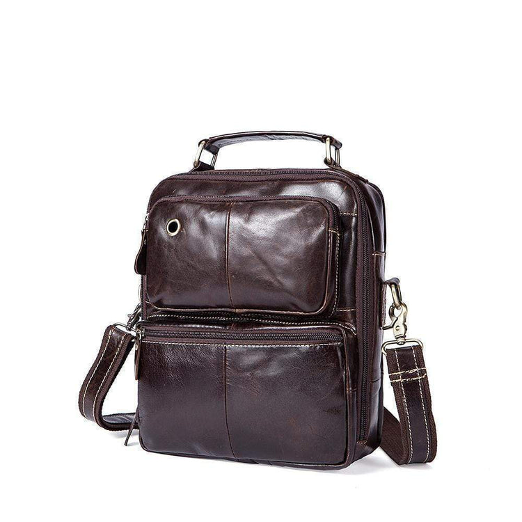 Rossie Viren Vintage Crossbody Bag Two Pockets Front With Grab Handle And Long Shoulder Strap-2