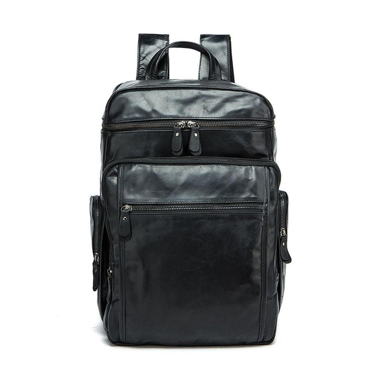 Rossie Viren Vintage Leather Large Volume Backpack,Rucksack,Knapsack For Men-1