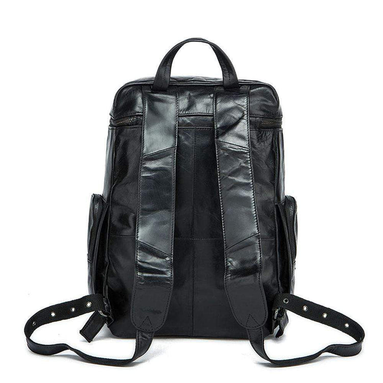 Rossie Viren Vintage Leather Large Volume Backpack,Rucksack,Knapsack For Men-4