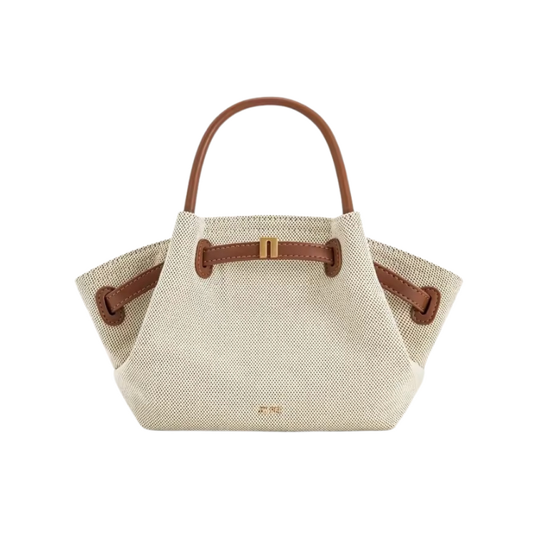 Women's Canvas Brown Mini Crossbody Shoulder Bag (Brown)-0