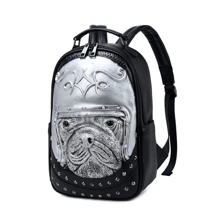 Studed 3D Backpack Unisex Creative Dog Modeling Fashion Pattern Trendy Travel Handbag Small-4