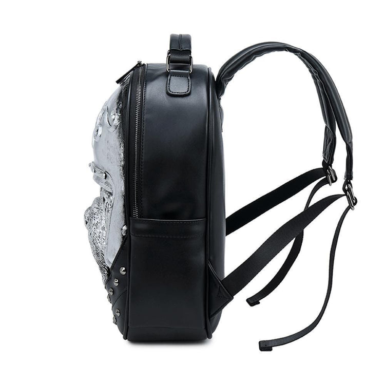 Studed 3D Backpack Unisex Creative Dog Modeling Fashion Pattern Trendy Travel Handbag Small-3