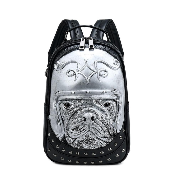 Studed 3D Backpack Unisex Creative Dog Modeling Fashion Pattern Trendy Travel Handbag Small-2