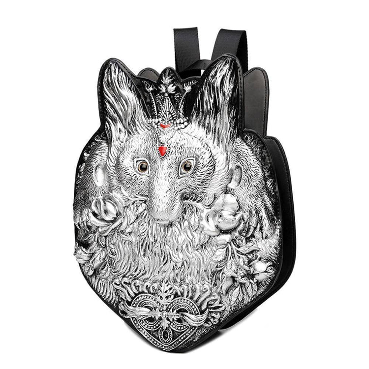 3D Backpack Fashion 3D Ladie's Fox Modeling Casual Backpack Bags-0