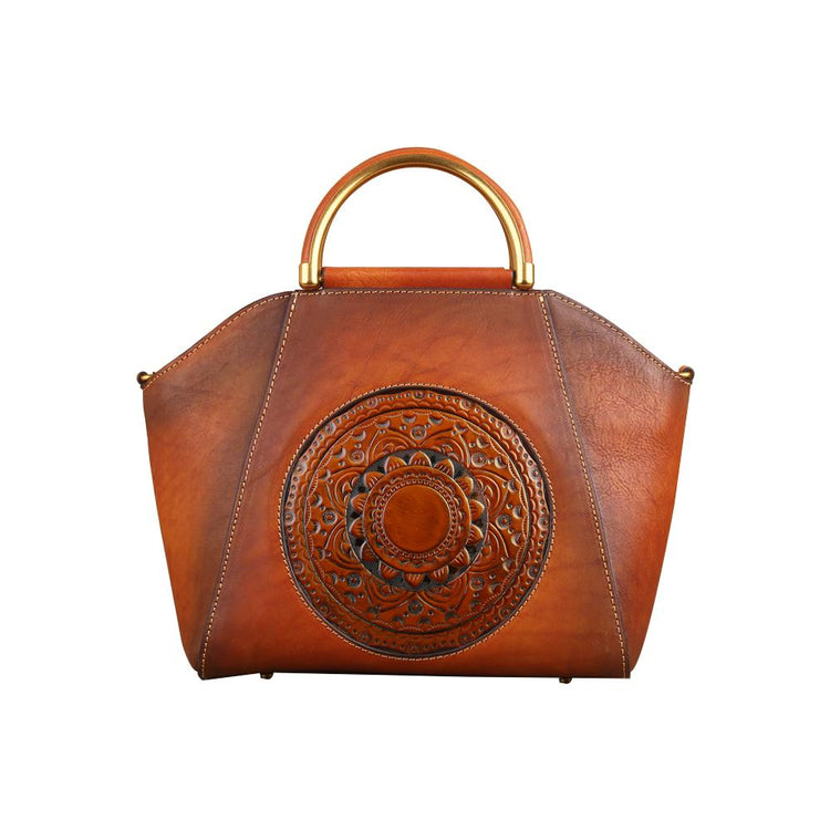 Women Vintage Leather Handbag Shoulder Purse Satchel Tote Crossbody Bag-6