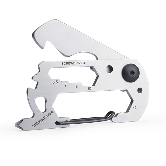 10in1 Stainless Steel EDC Card Multitool for Survival Camping & Climbing-0
