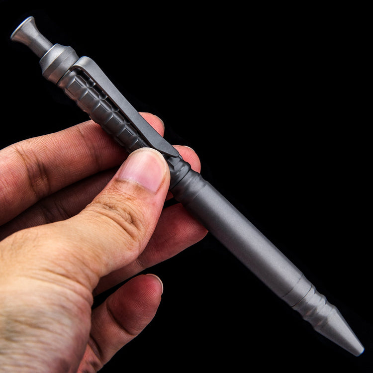 Mini Titanium Pen EDC Gadget Keychain Ballpoint Pen Practical Tactical Pen Outdoor Camping Hiking Cycling Equipment-2