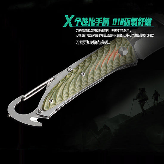 Premium Portable Folding Filed Knife with 12C27 Stainless Steel Blade and G10 Handle | Durable, Lightweight, and Versatile EDC Survival Tool-3