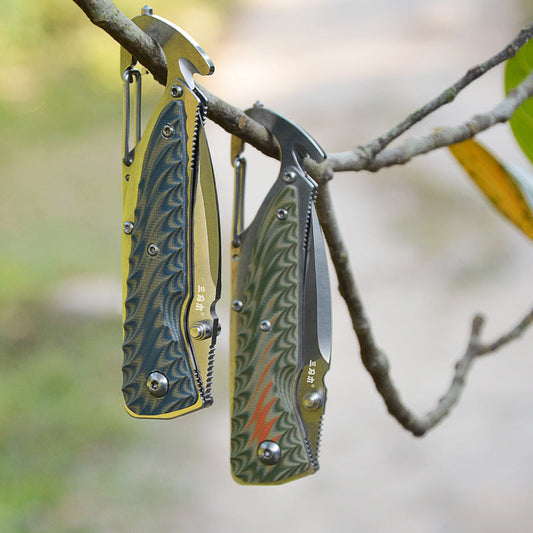 Premium Portable Folding Filed Knife with 12C27 Stainless Steel Blade and G10 Handle | Durable, Lightweight, and Versatile EDC Survival Tool-0