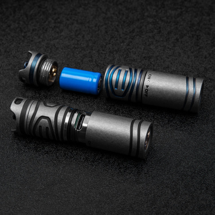 Titanium Alloy Handheld Torch Mini LED Flashlight Portable Outdoor-3