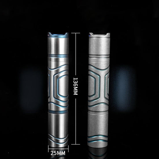 EDC Titanium Alloy Mini Flashlight Rechargeable Fishing Outdoor Waterproof Camping Lighting EDC Tools-3