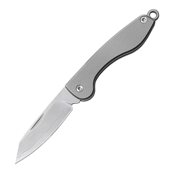 Mini Folding Titanium Utility Knife Portable Pocket Knife Camping Food Processing Food Construction Repair Outdoor Equipment Keychain Mouth-4