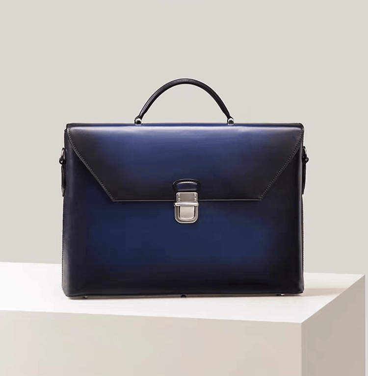 Vintage Cowhide Leather Envelop Briefcases, Business Bags  And Laptop Computer Handbags-5