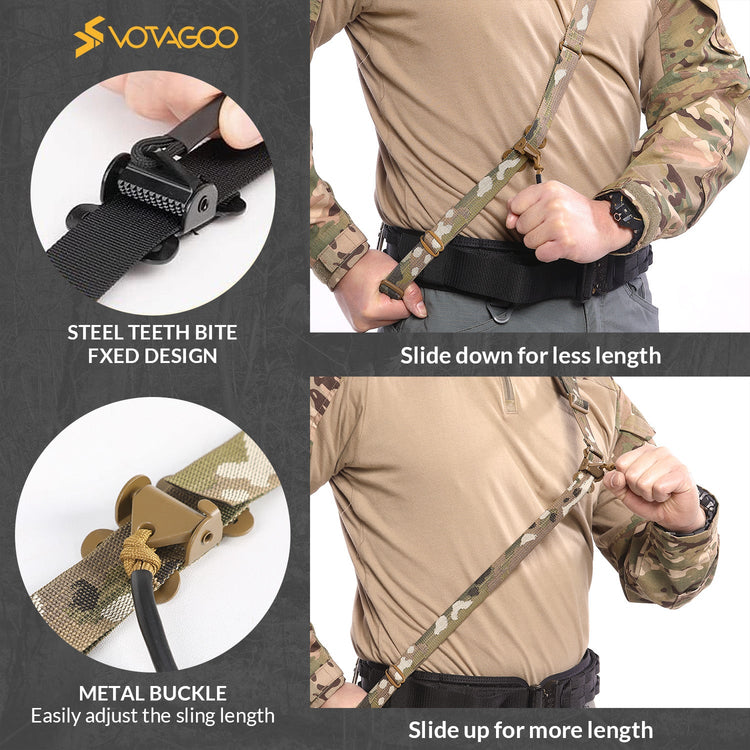 VOTAGOO® Quick Adjust Gun Sling with HK Hook-1