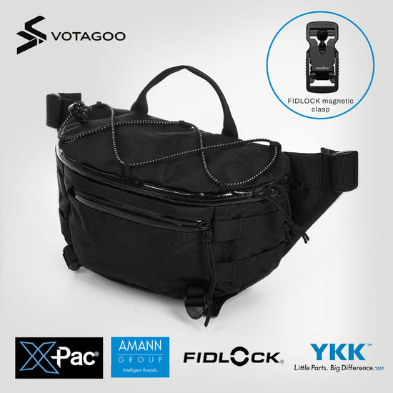 VOTAGOO® X-Pac Nylon Waist Bag Fanny Pack-10