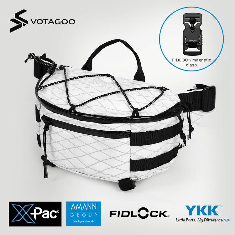 VOTAGOO® X-Pac Nylon Waist Bag Fanny Pack-8