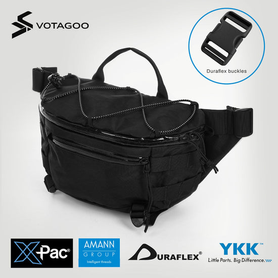 VOTAGOO® X-Pac Nylon Waist Bag Fanny Pack-9
