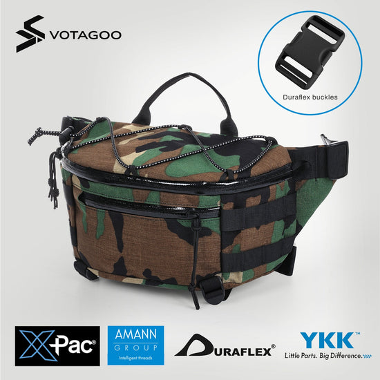 VOTAGOO® X-Pac Nylon Waist Bag Fanny Pack-1
